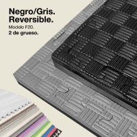 Kinefis F20 Wendbare Puzzlematte (20 mm dick und fünflinige Textur) - Farben: schwarz-grau und schwarz-rot Kinefis F20 Wendbare Puzzlematte (20 mm dick und fünflinige Textur) - Farben: schwarz-grau und schwarz-rot